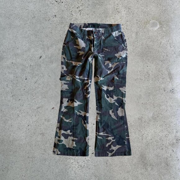 y2k camo flared pants - Picture 1 of 6